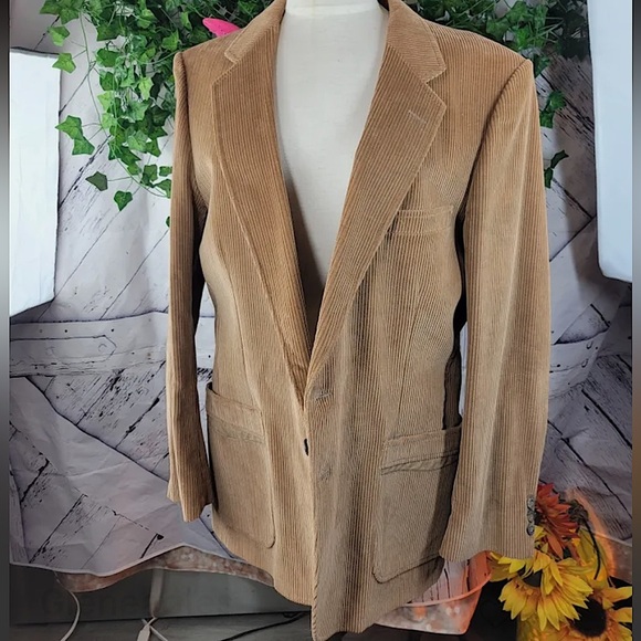 GLENEAGLES Union Made Vintage Cotton Corduroy Blazer - Picture 1 of 10